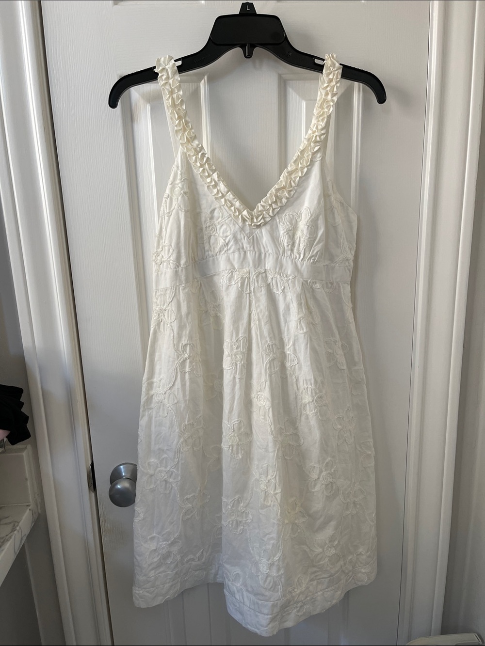 Lilly Pulitzer White Embroidered V-Neck Sundress
